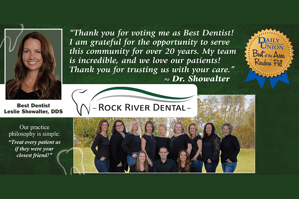 Awarded Best Dentist in Fort Atkinson by the Daily Jefferson County Union